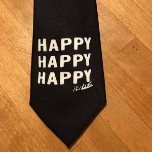 Happy Black Men’s Neck Tie